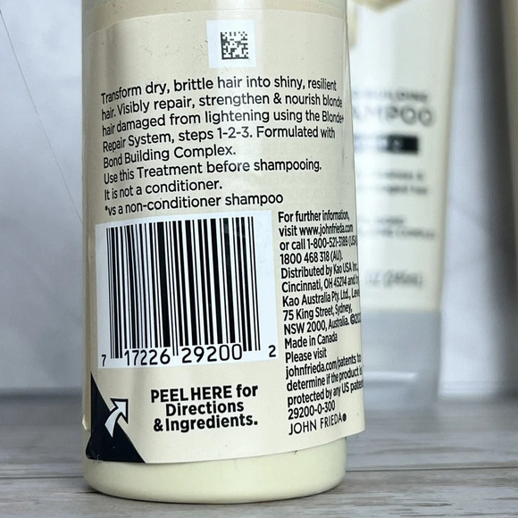 John Frieda Blonde+ Bond Building 3 Piece Set pre Shampoo, Shampoo, &Conditioner - Picture 7 of 12